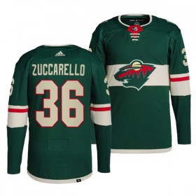 Miesten NHL Minnesota Wild Pelipaita Mats Zuccarello 36 Adidas Vihreä Authentic